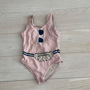 Shade Critters Kids Pink Swimsuit with Sunglasses Design Size 4t